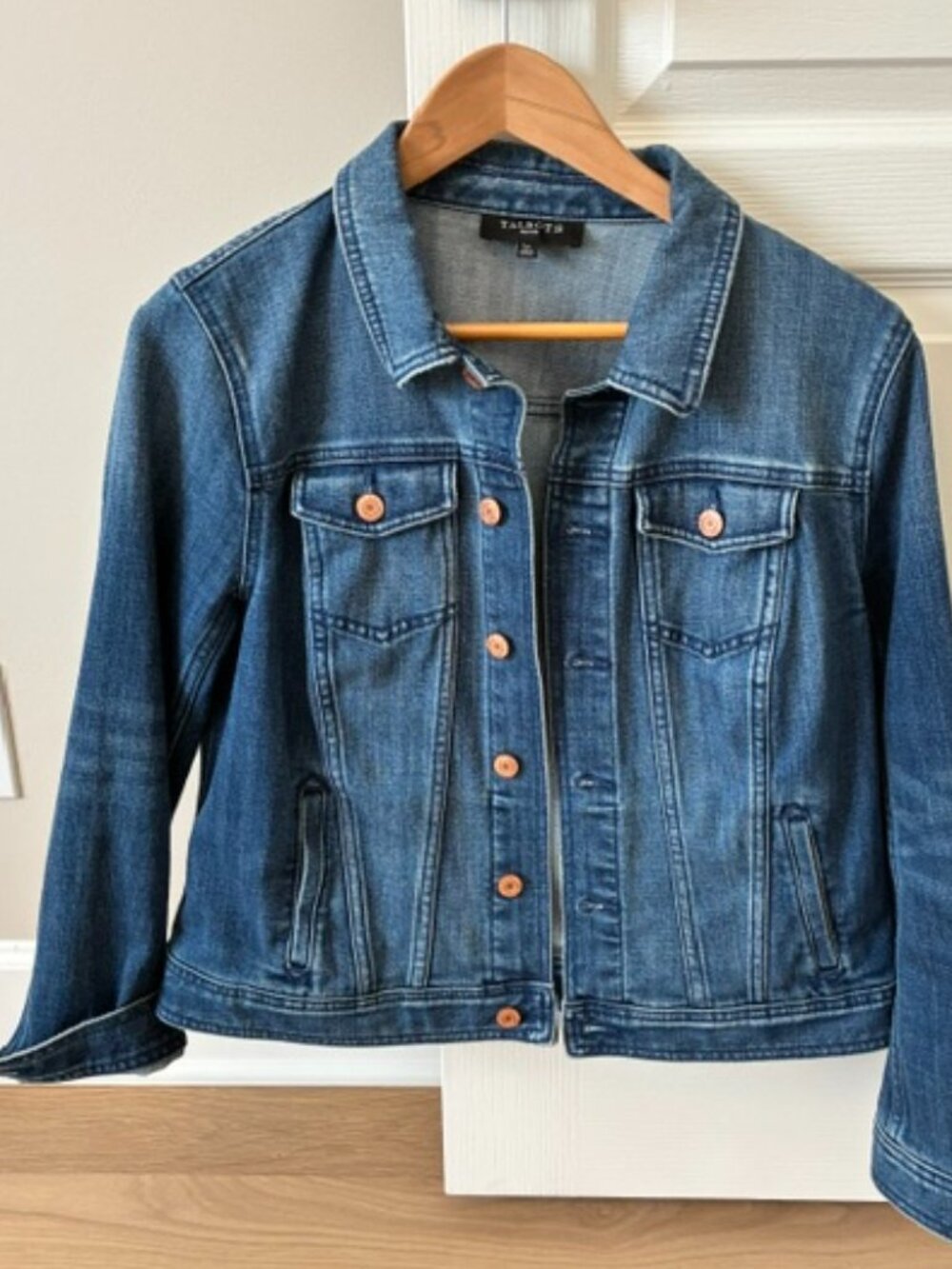 Talbots darkwash Petitie jean Jacket - EUC LP